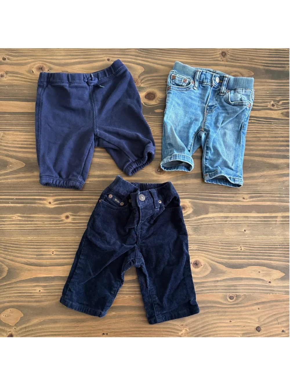 Ralph Lauren Baby Pants Bundle 3M Jeans Corduroy Joggers 3 Piece Lot